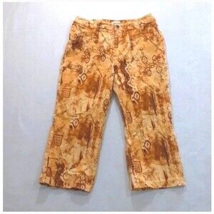 c.l.o.t.h.e.s. Stretch size 8 yellow brown capri jeans
